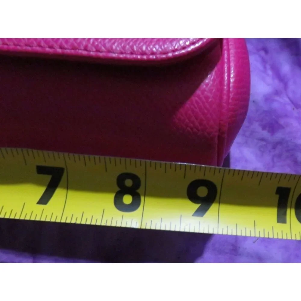 Coach Pink Cross grain Leather Mini Ruby Turn Lock Crossbody Handbag